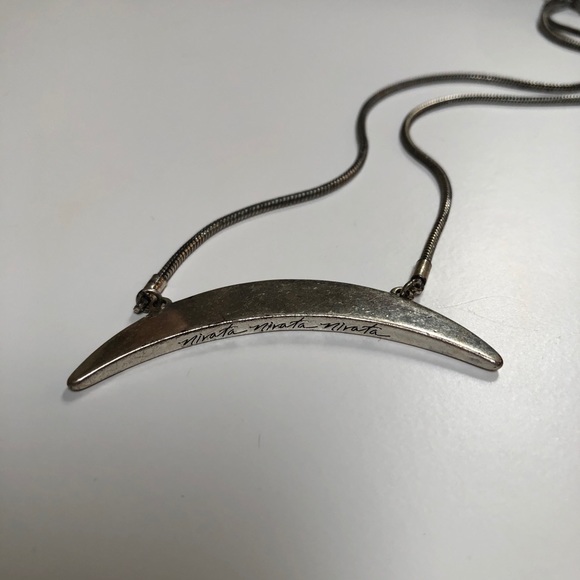 Jenny Bird Crescent Moon Necklace- silver - Picture 9 of 11